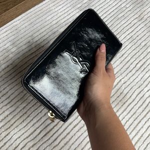 YSL Black Patent Vintage Wallet AUTHENTIC